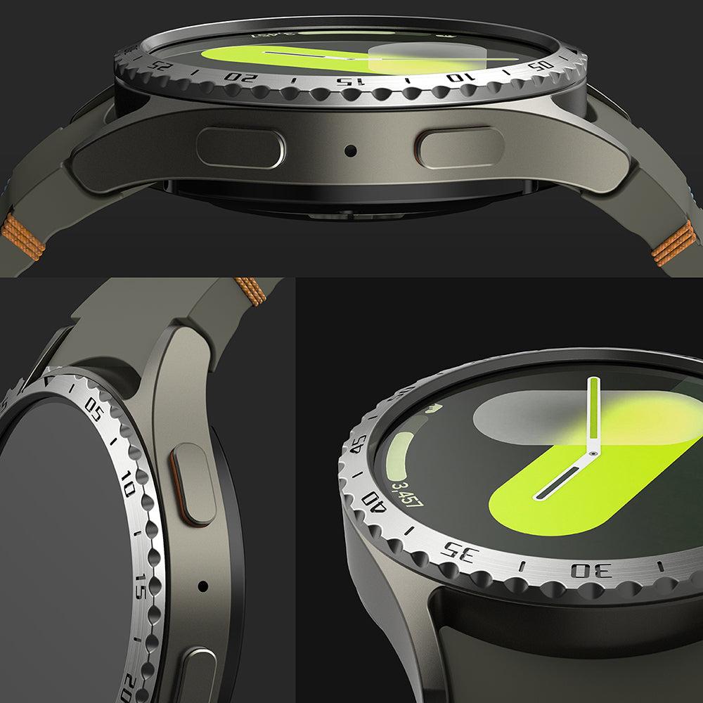 Ringke Styling beskyttelsesramme for Samsung Galaxy Watch7 44mm, Modell 5, Sølv