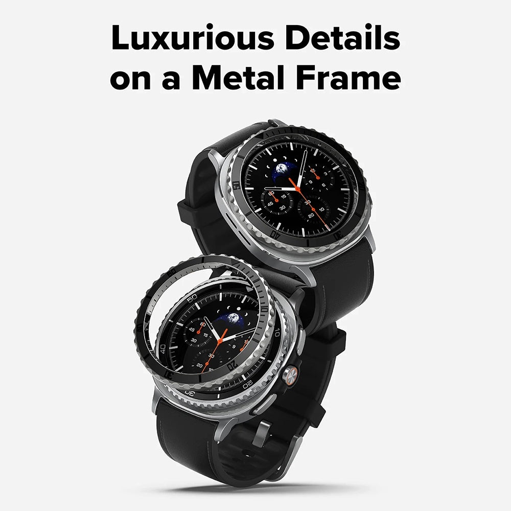 Ringke Premium Styling Beskyttelsesramme for Samsung Galaxy Watch8 Classic, Svart