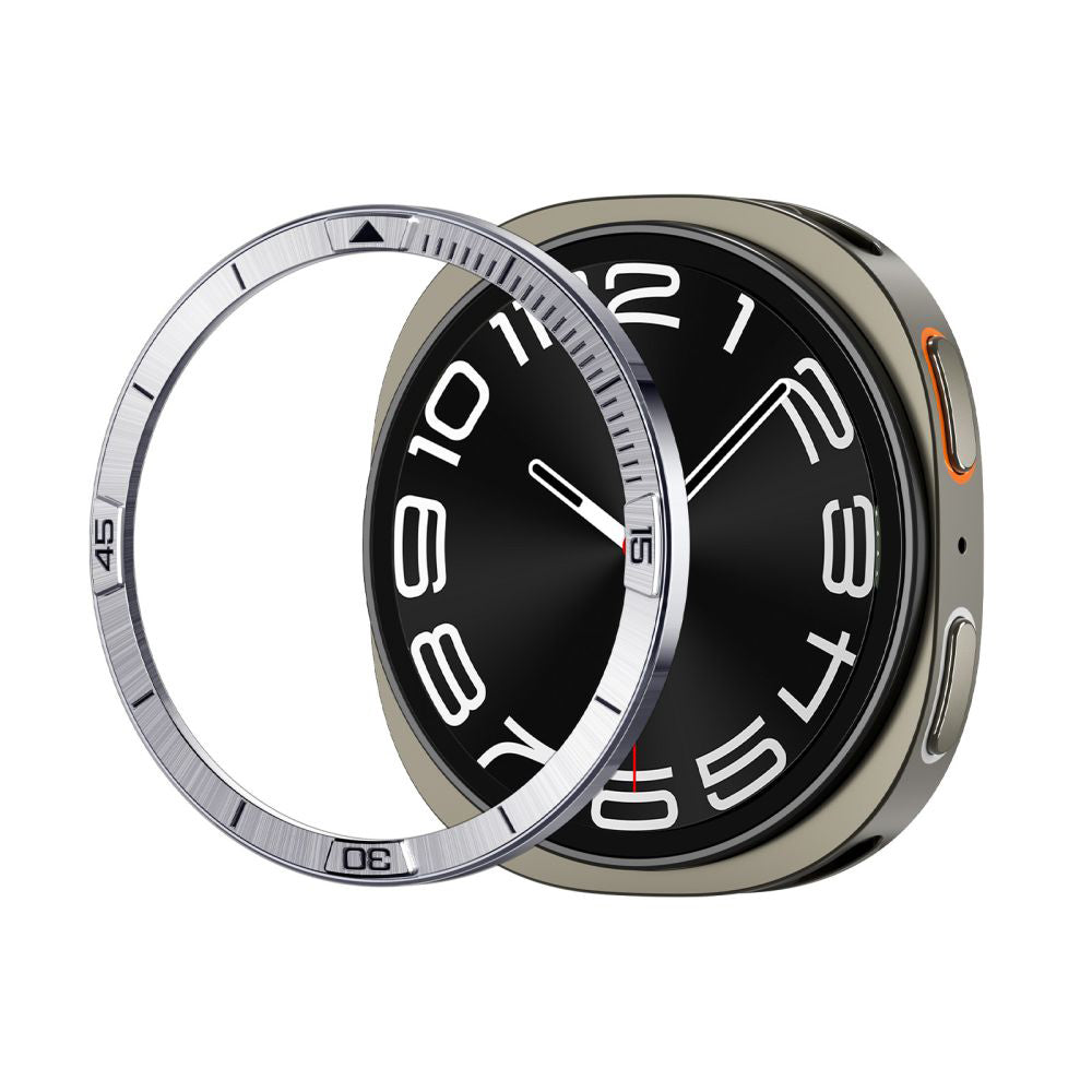 Spigen Tune Pilot Beskyttelsesramme for Samsung Galaxy Watch8 44mm, Sølv ACS10009