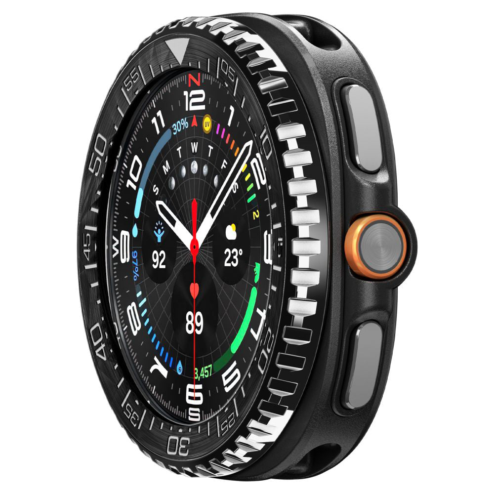 Spigen Tune Pro Diver beskyttelsesramme for Samsung Galaxy Watch8 Classic, Svart ACS10016