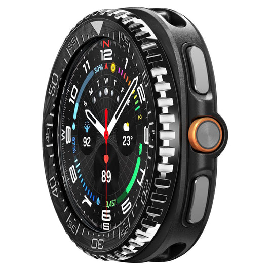 Spigen Tune Pro Diver Beskyttelsesramme for Samsung Galaxy Watch8 Classic, Svart