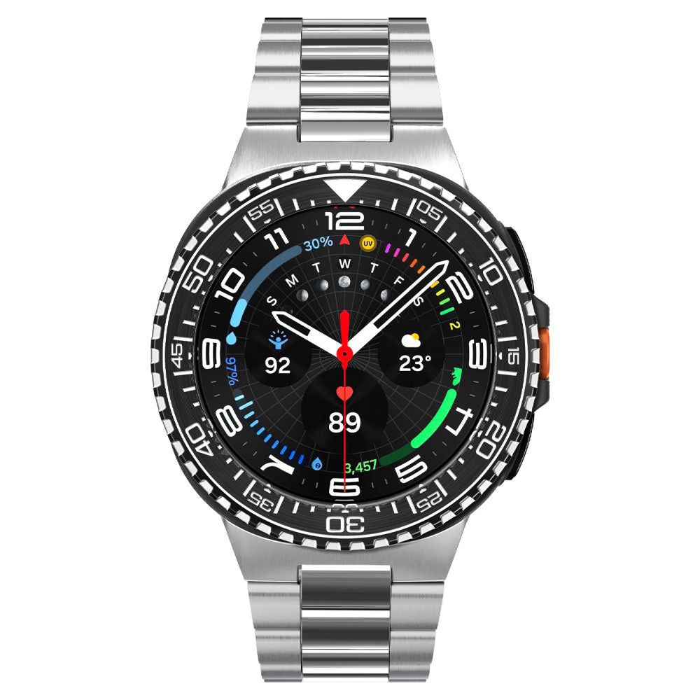 Spigen Tune Pro Diver beskyttelsesramme for Samsung Galaxy Watch8 Classic, Svart ACS10016