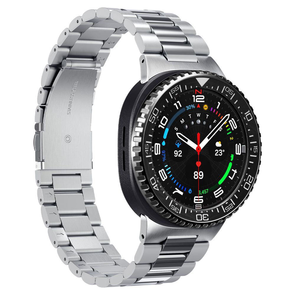 Spigen Tune Pro Diver beskyttelsesramme for Samsung Galaxy Watch8 Classic, Svart ACS10016