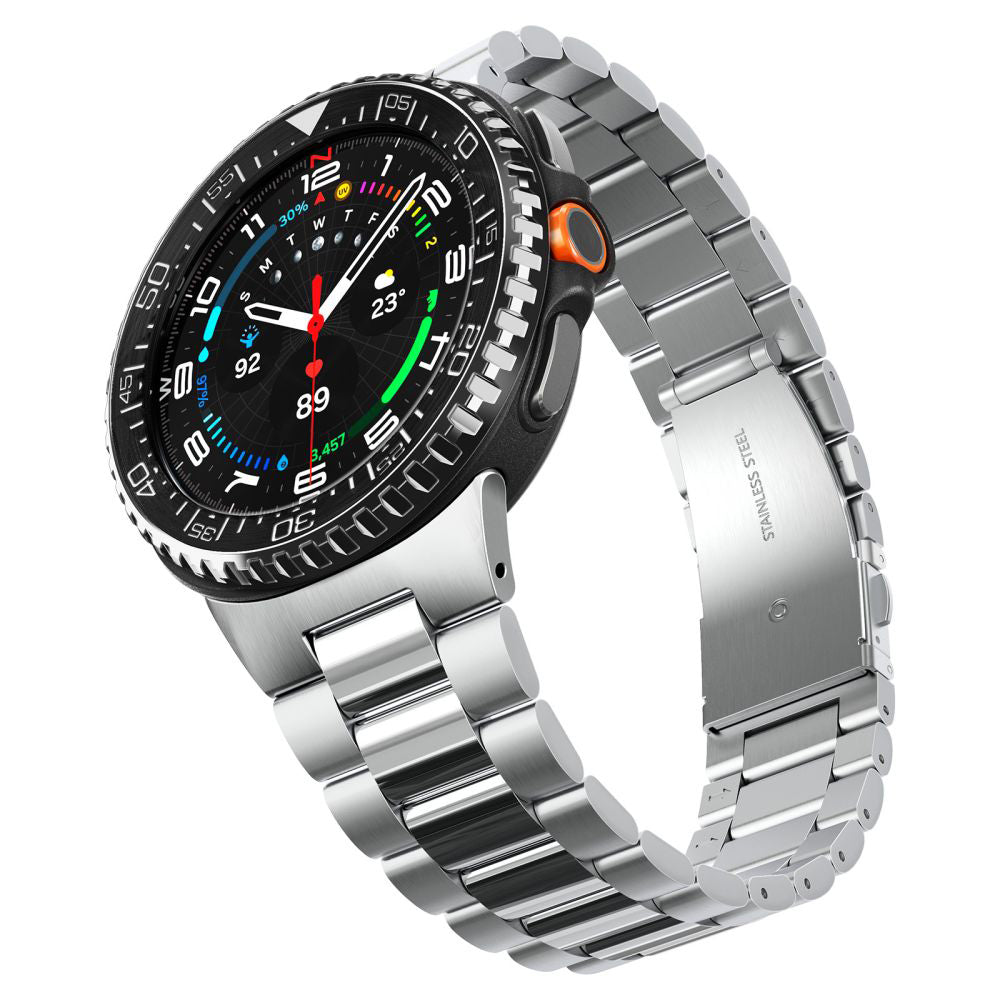Spigen Tune Pro Diver beskyttelsesramme for Samsung Galaxy Watch8 Classic, Svart ACS10016