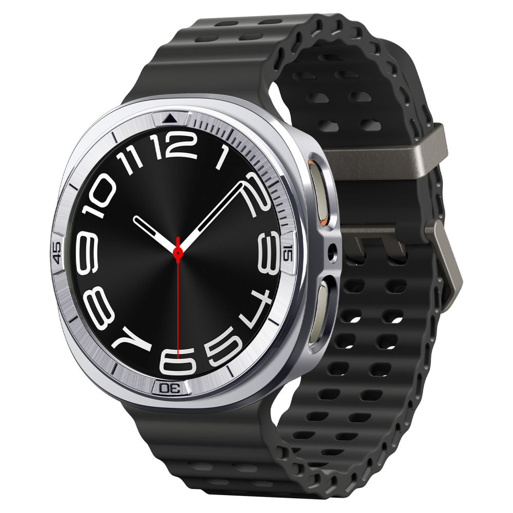 Spigen Tune Pro Pilot Beskyttelsesramme for Samsung Galaxy Watch8 44mm, Sølv ACS10011