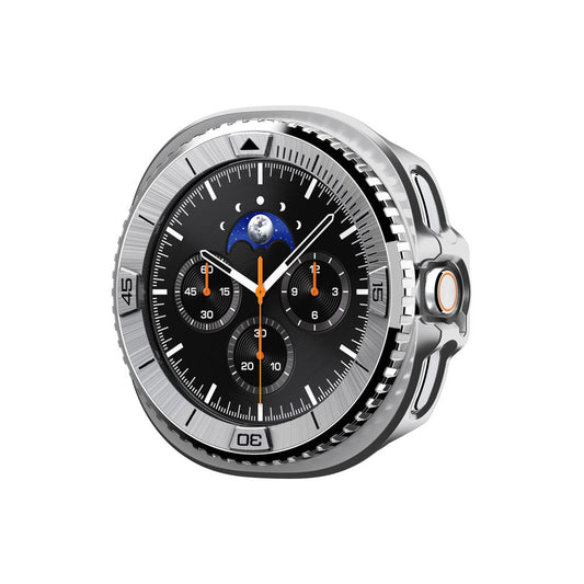 Spigen Tune Pro Pilot Beskyttelsesramme for Samsung Galaxy Watch8 Classic, Sølv