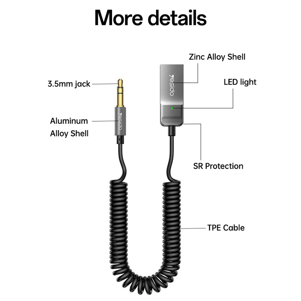 Bluetooth-mottaker Yesido YAU82