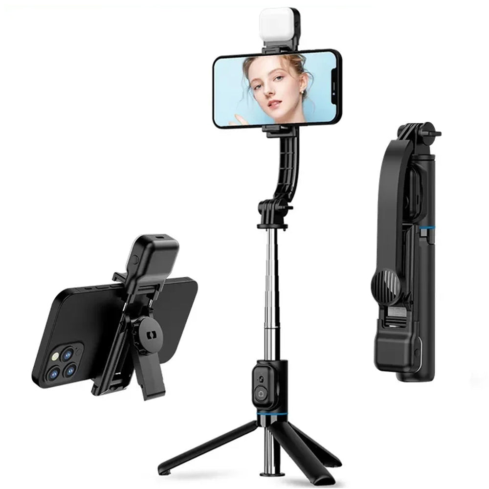 Selfie Stick Bluetooth Techsuit C01s, Universal, Svart