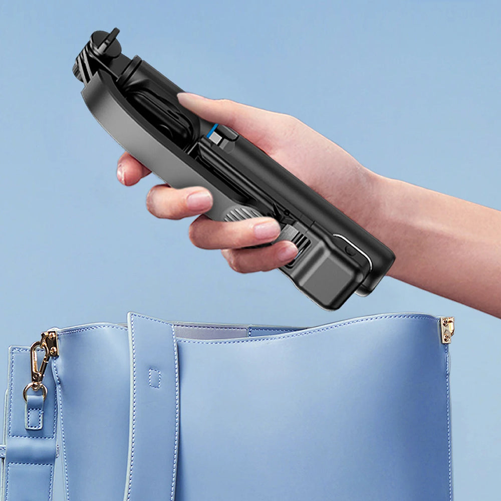 Selfie Stick Bluetooth Techsuit C01s, Universal, Svart