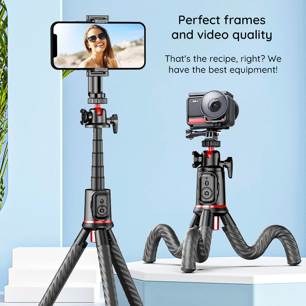Selfie Stick Bluetooth Techsuit C03, Universal, Svart