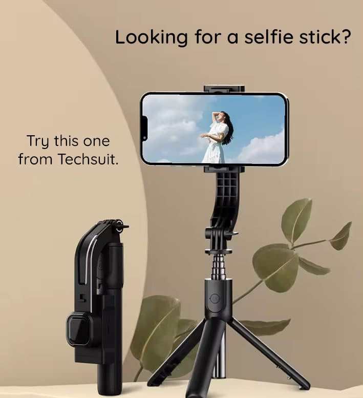 Selfie Stick Bluetooth Techsuit C06, Universal, Svart