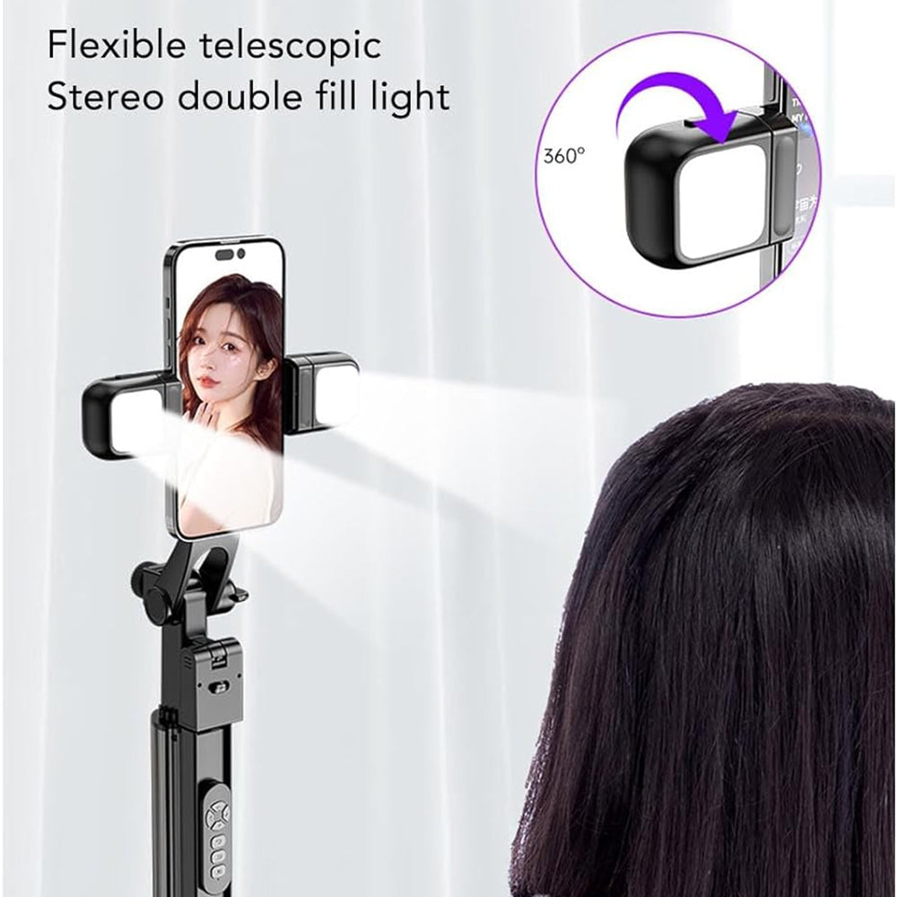 Selfie Stick Bluetooth Techsuit K30S, Universal, Svart