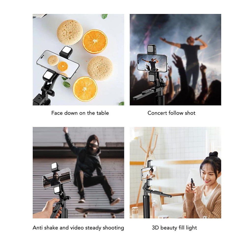 Selfie Stick Bluetooth Techsuit K30S, Universal, Svart
