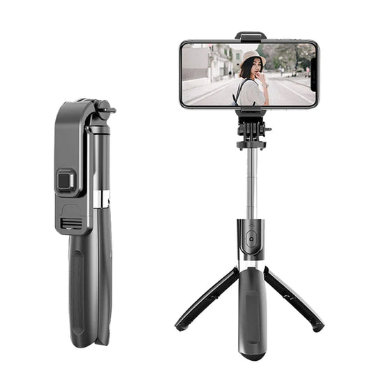 Selfie Stick Bluetooth Techsuit L02, Universal, Svart