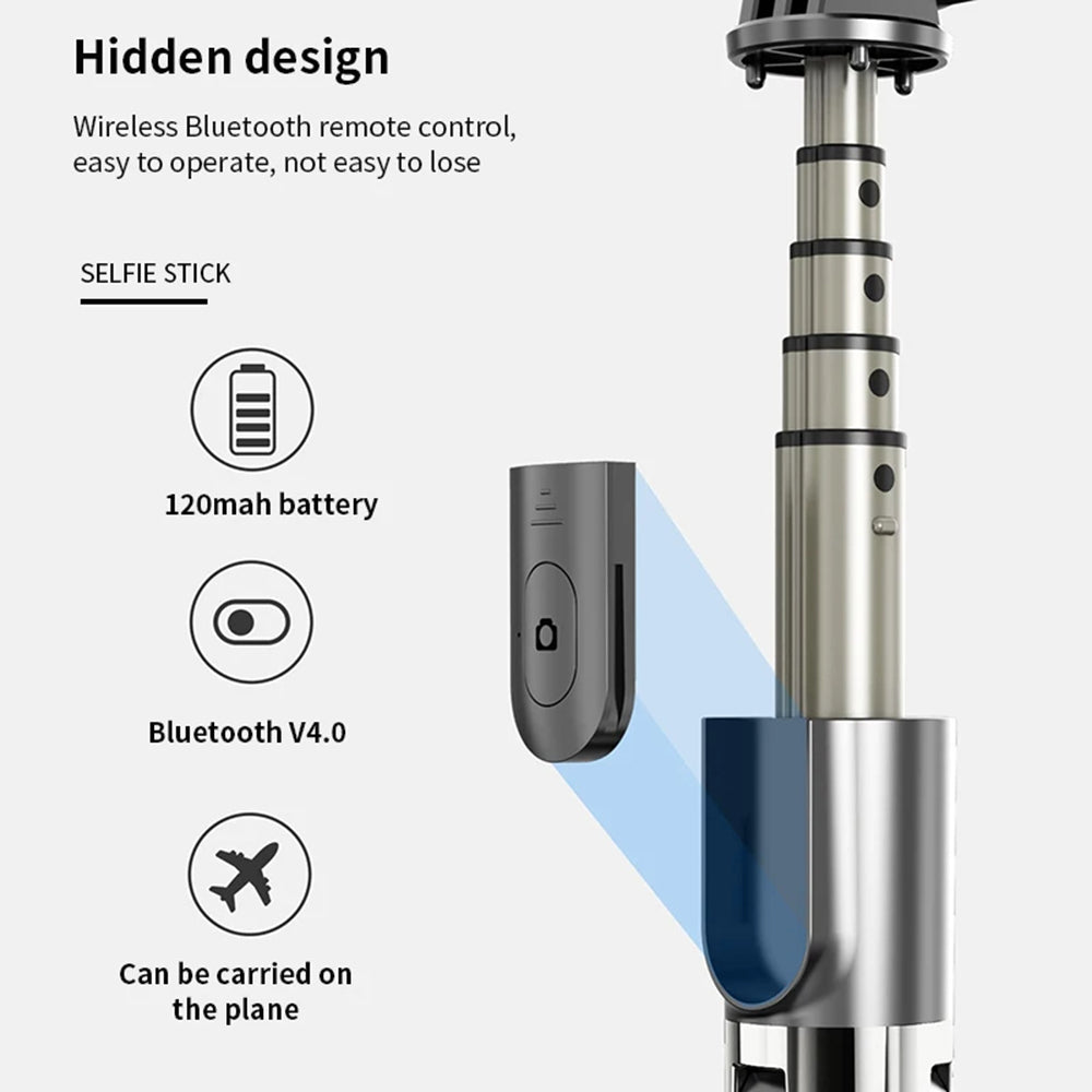 Selfie Stick Bluetooth Techsuit L03, Universal, Svart