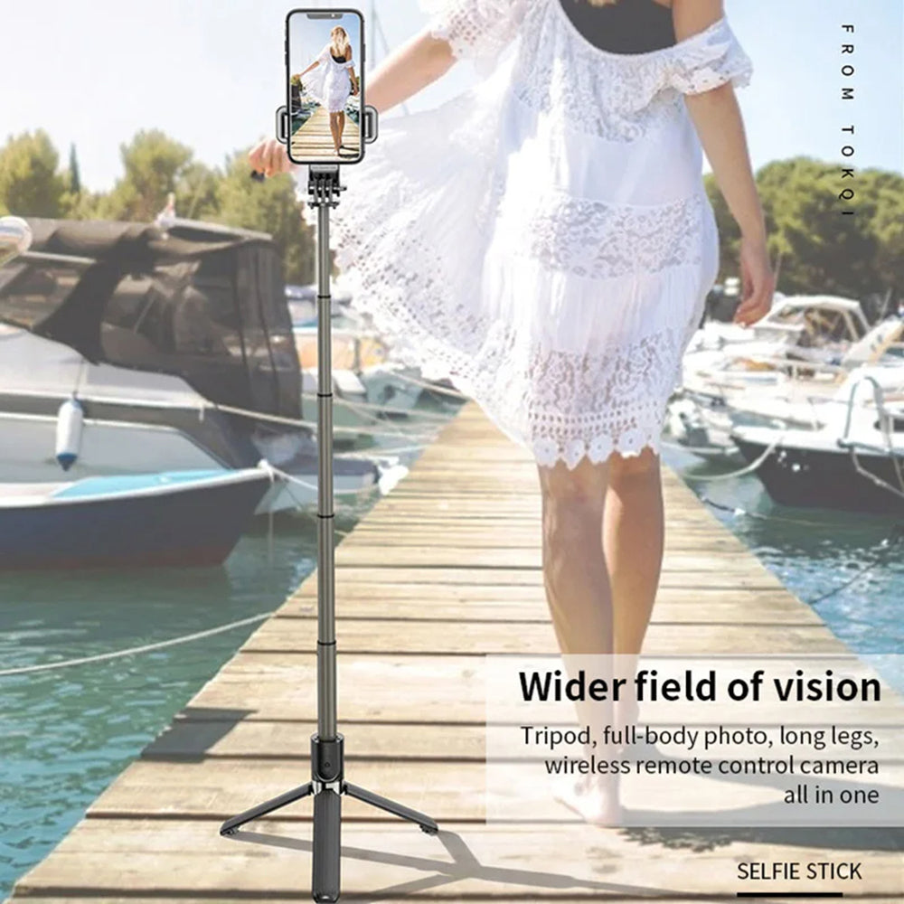 Selfie Stick Bluetooth Techsuit L03, Universal, Svart