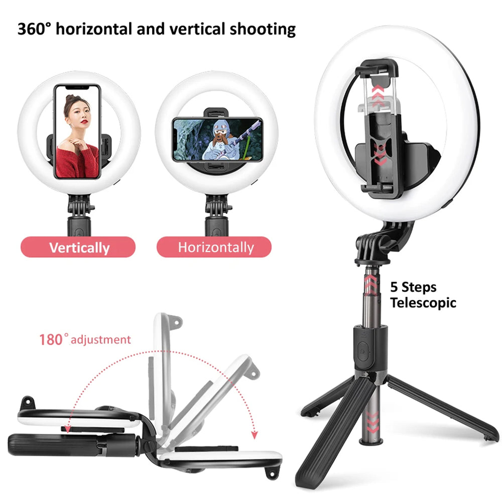 Selfie Stick Bluetooth Techsuit L07, Universal, Svart