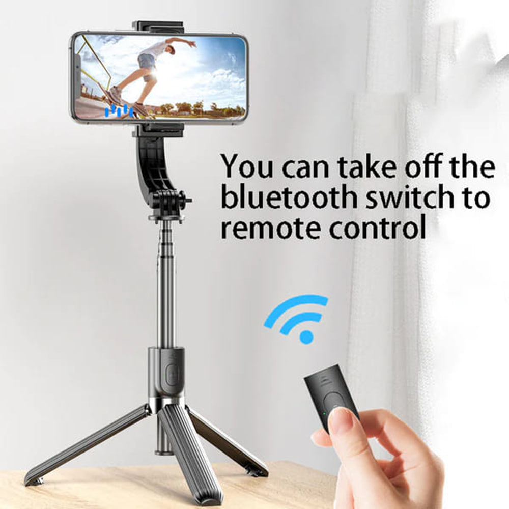 Selfie Stick Bluetooth Techsuit L08, Universal, Svart