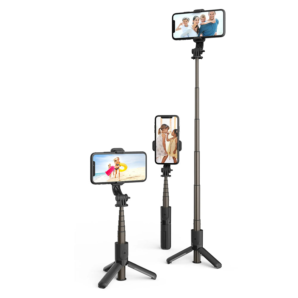 Selfie Stick Bluetooth Techsuit L10, Universal, Svart