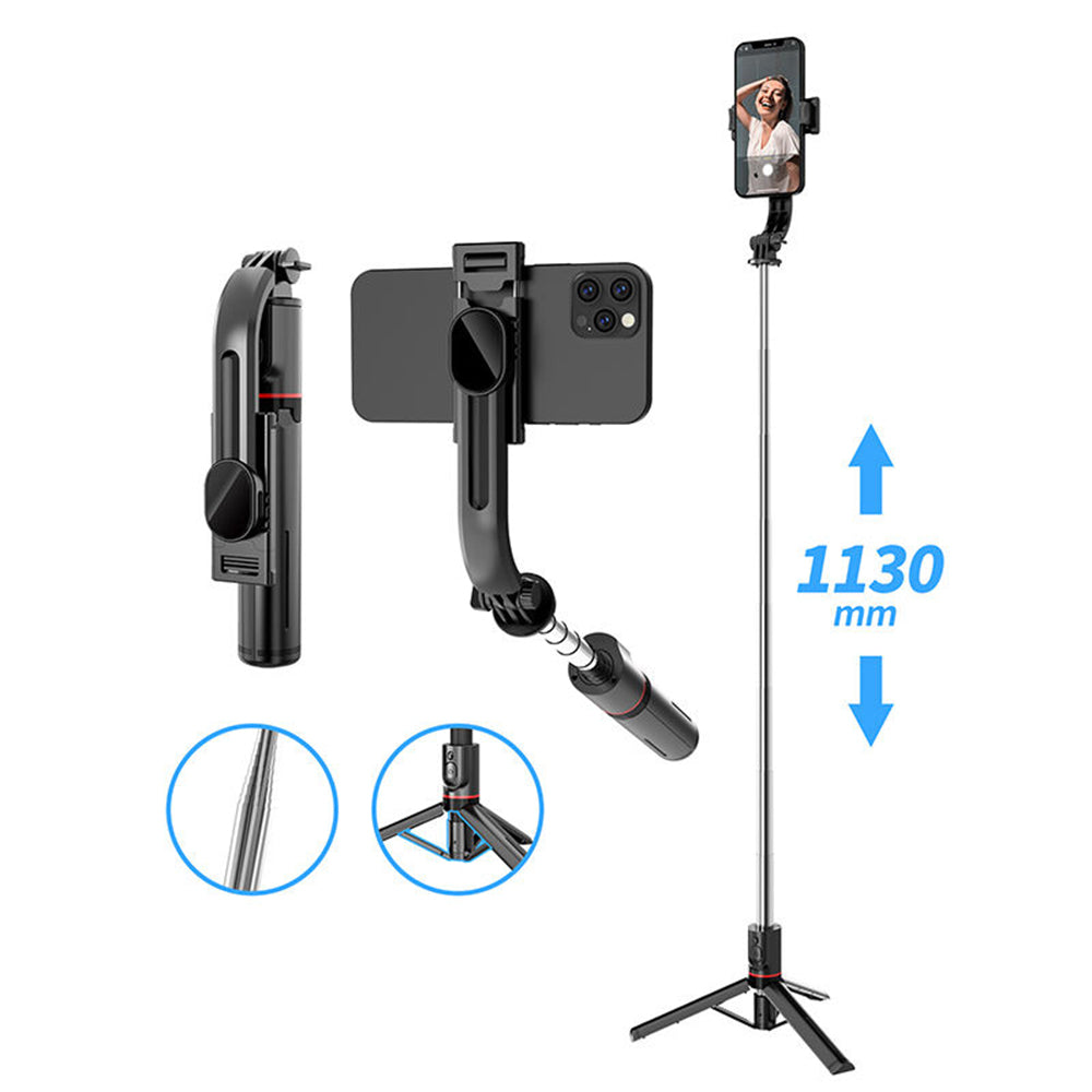Selfie Stick Bluetooth Techsuit L13, Universal, Svart
