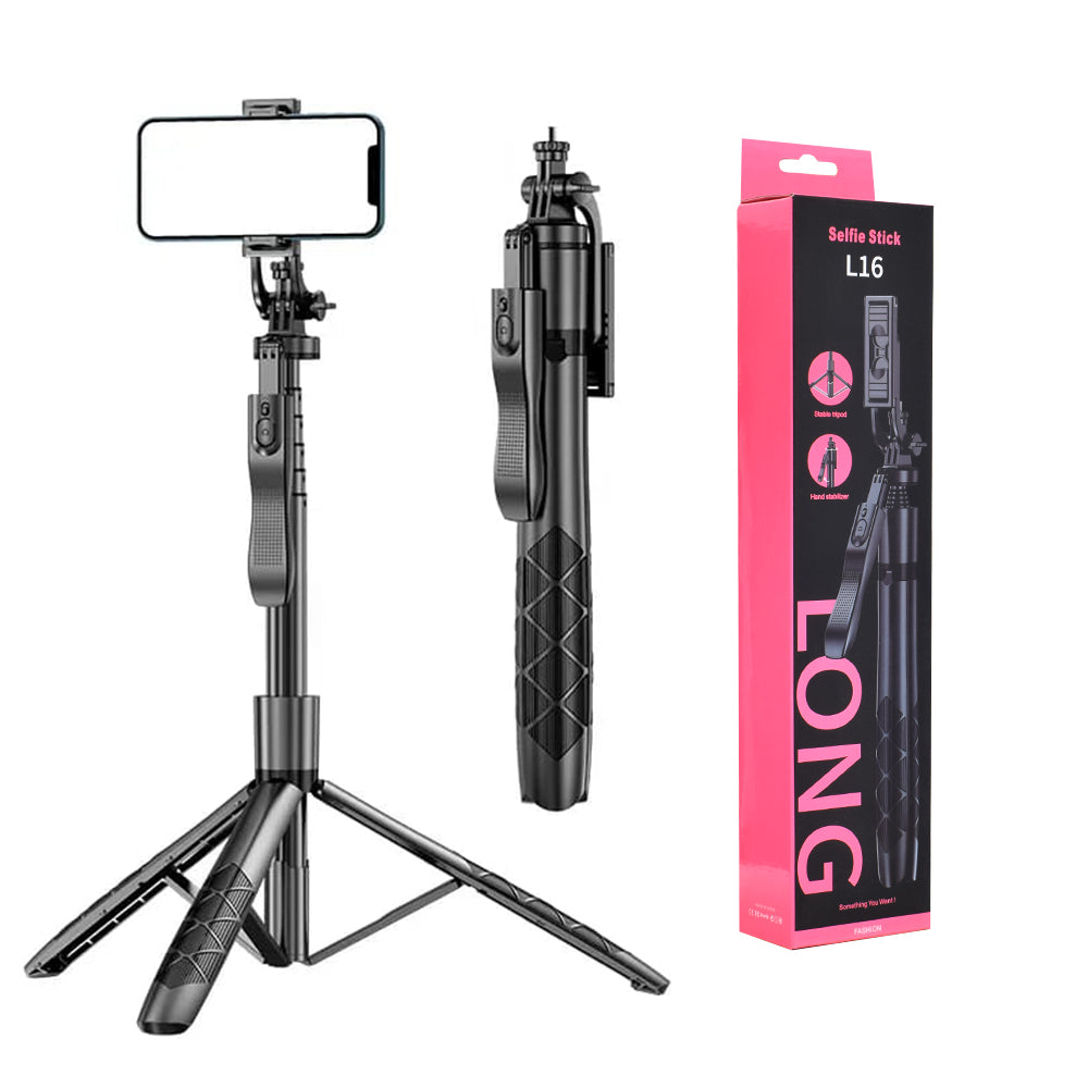 Selfie Stick Bluetooth Techsuit L16, Universal, Svart