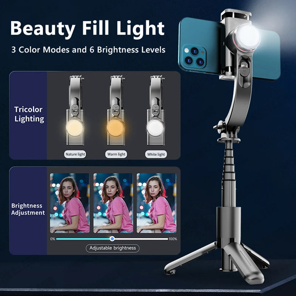 Selfie Stick Bluetooth Techsuit L18sMini, Universal, Svart