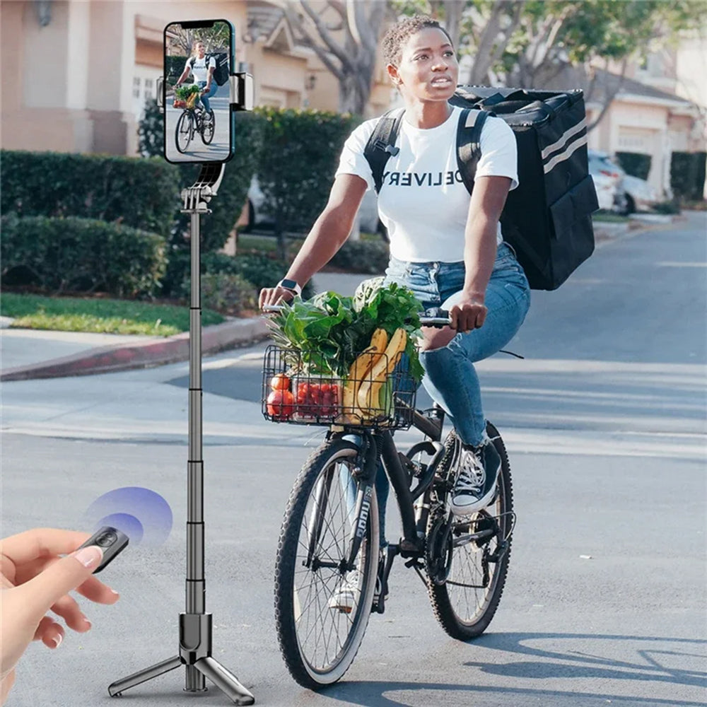 Selfie Stick Bluetooth Techsuit L18sMini, Universal, Svart