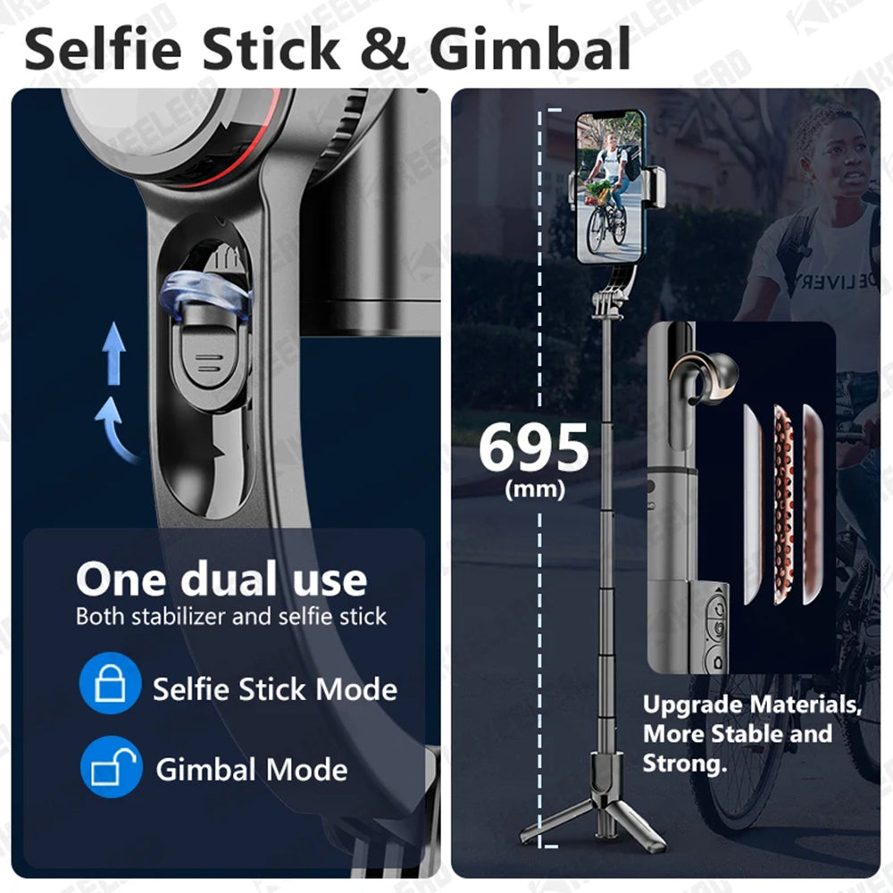 Selfie Stick Bluetooth Techsuit L18sMini, Universal, Svart