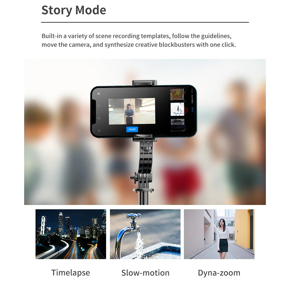 Selfie Stick Bluetooth Techsuit L19s, Universal, Svart