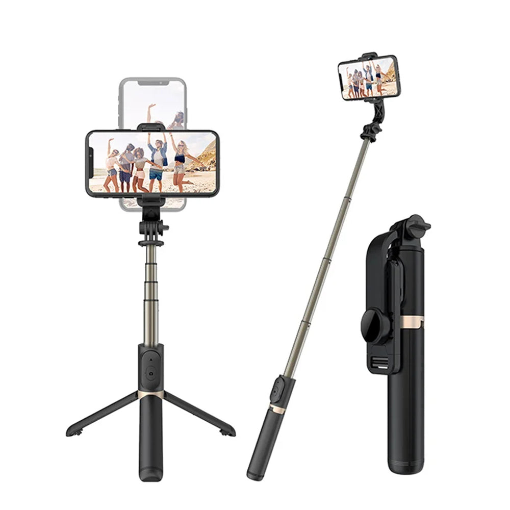 Selfie Stick Bluetooth Techsuit Q03, Universal, Svart