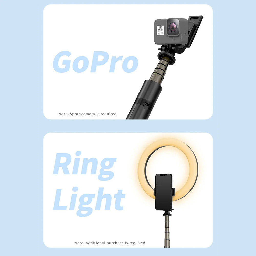 Selfie Stick Bluetooth Techsuit Q06, Universal, Svart