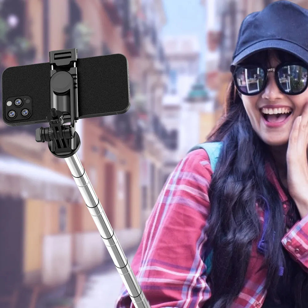Selfie Stick Bluetooth Techsuit Q06, Universal, Svart