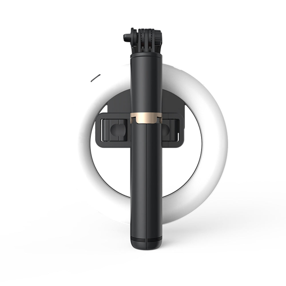 Selfie Stick Bluetooth Techsuit Q07 Ring Light, Universal, Svart
