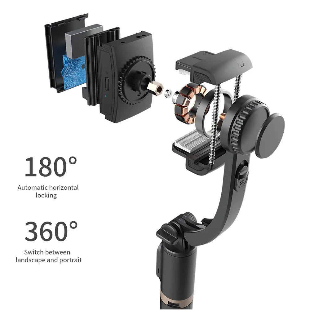 Selfie Stick Bluetooth Techsuit Q08, Universal, Svart
