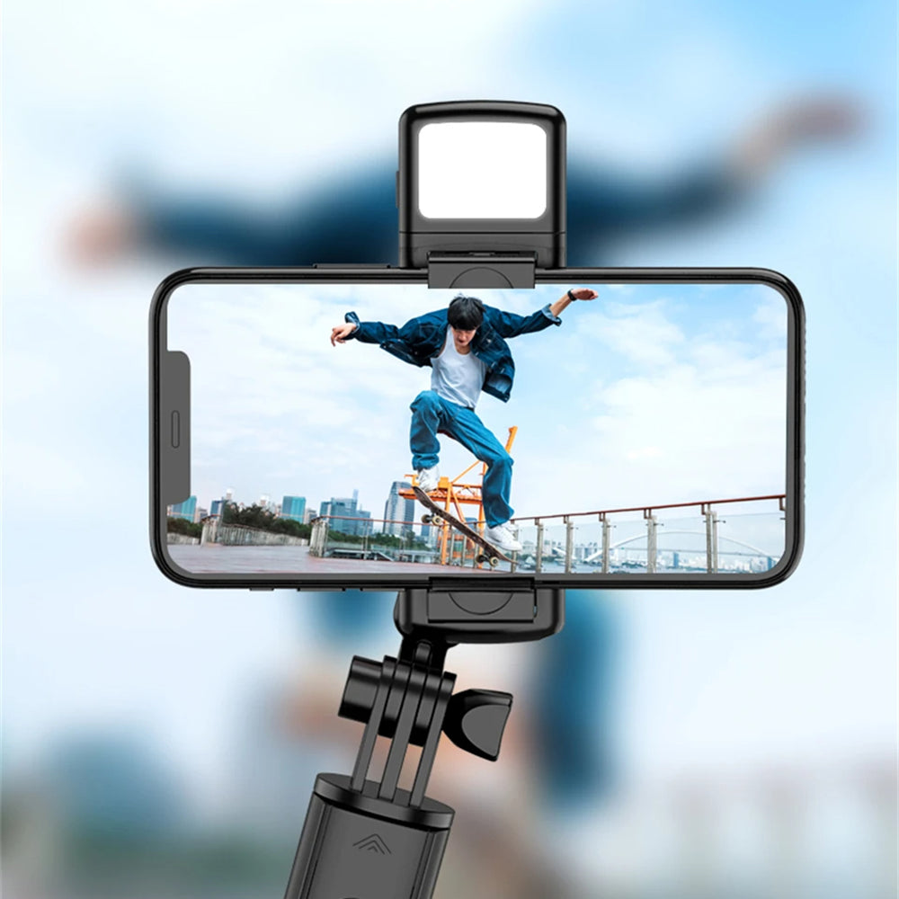 Selfie Stick Bluetooth Techsuit S03-S, Universal, Svart