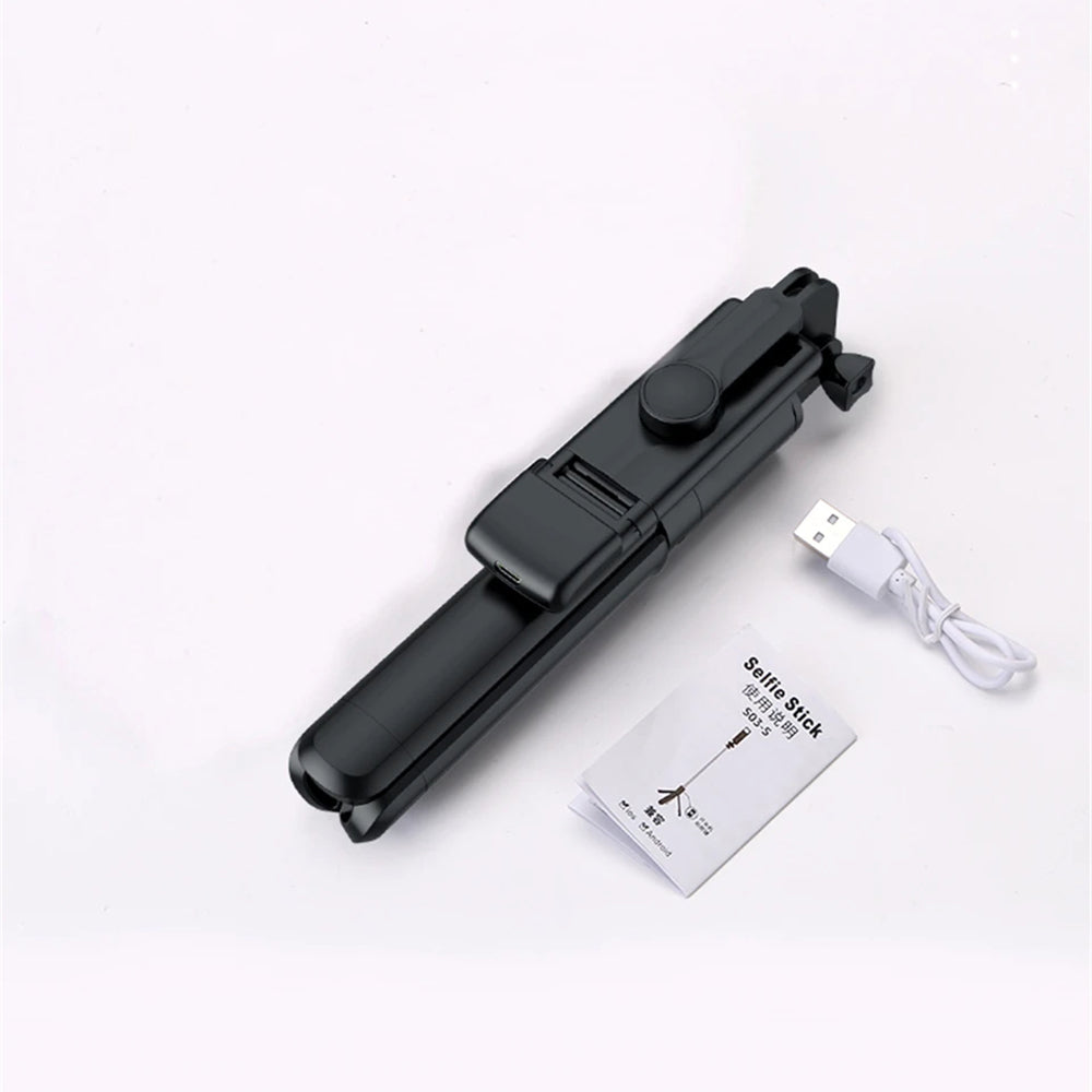 Selfie Stick Bluetooth Techsuit S03-S, Universal, Svart