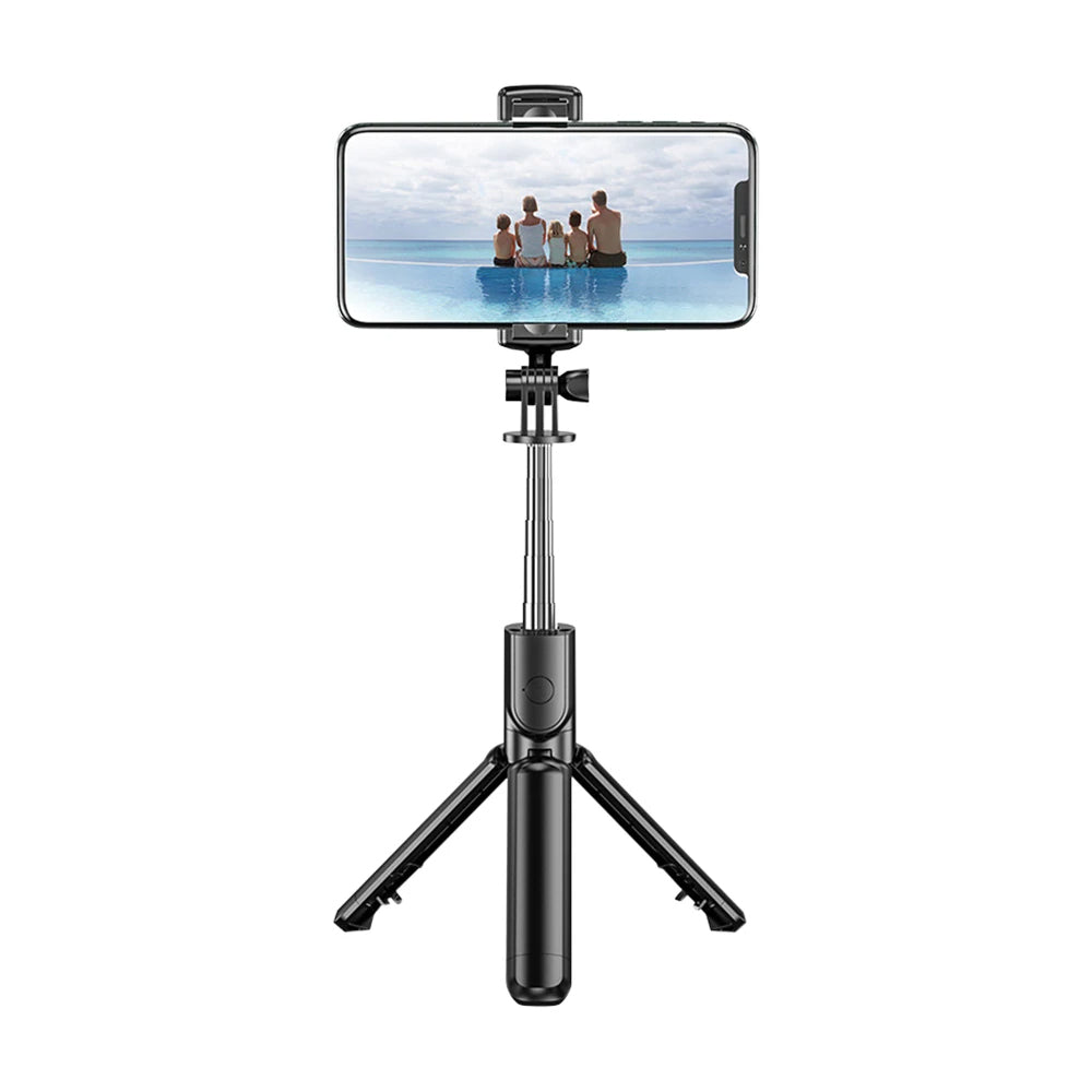 Selfie Stick Bluetooth Techsuit S03, Universal, Svart