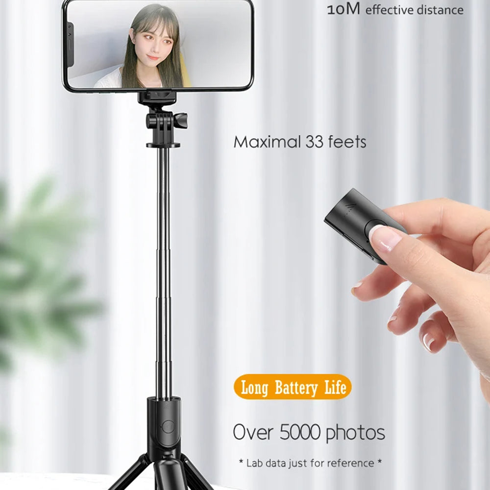 Selfie Stick Bluetooth Techsuit S03, Universal, Svart