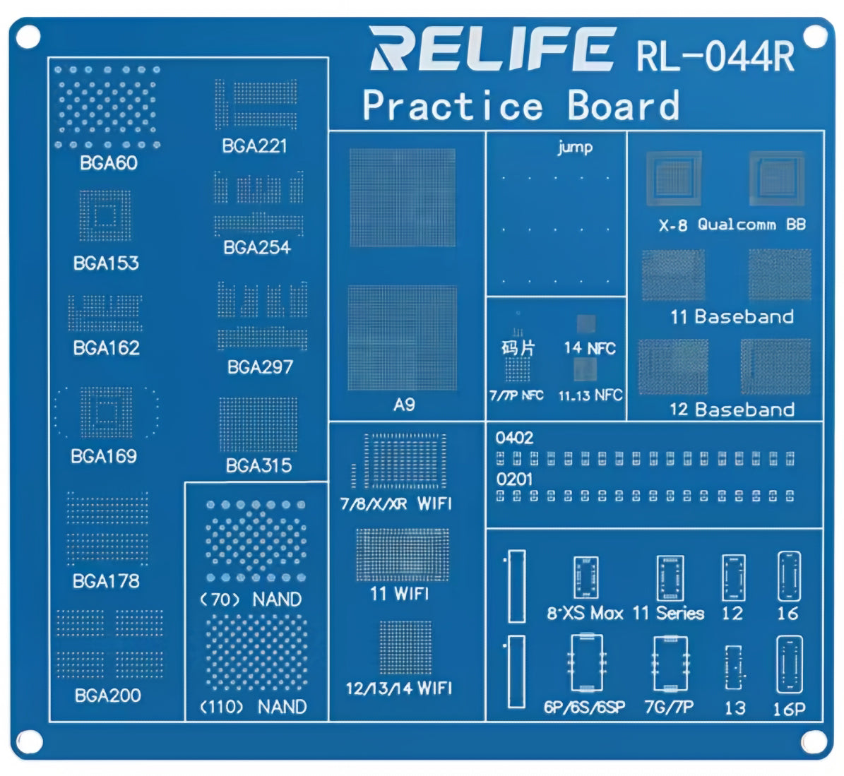 BGA-øvelseskort Relife RL-044R for Apple iPhone-serien