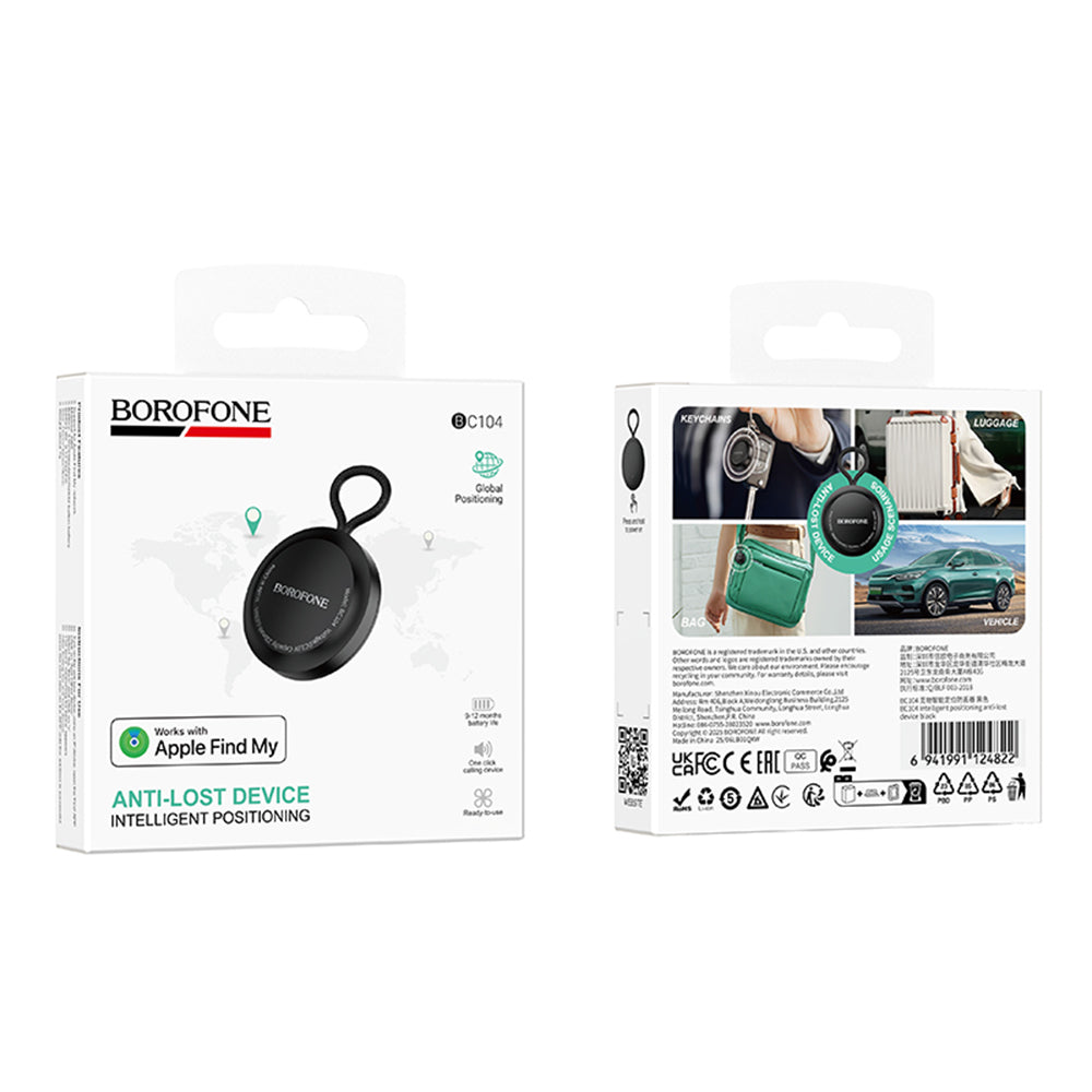 Borofone SmartTag BC104 for iOS-serien, svart