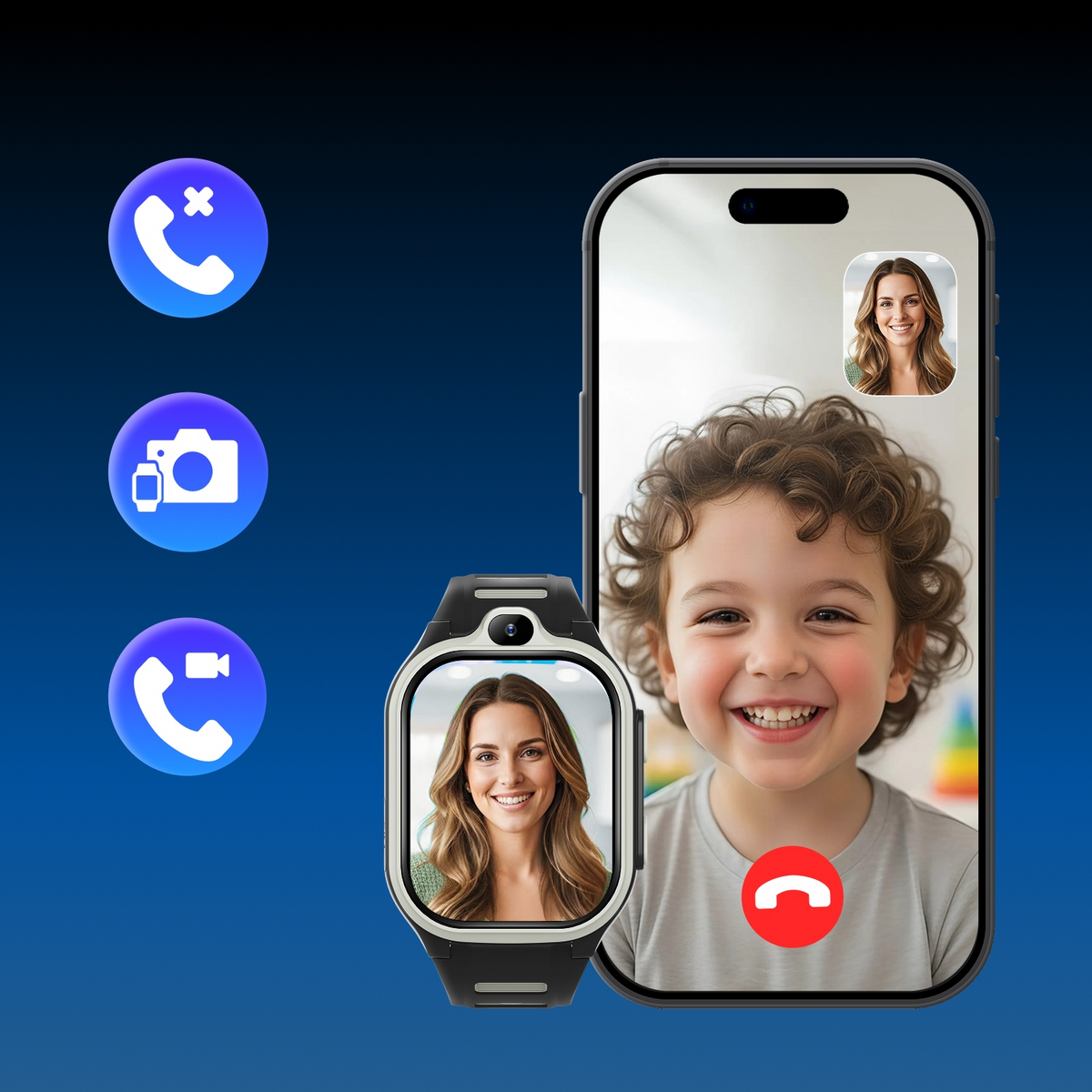 Smartklokke Forever Kids Boost KW-530 Call, Svart