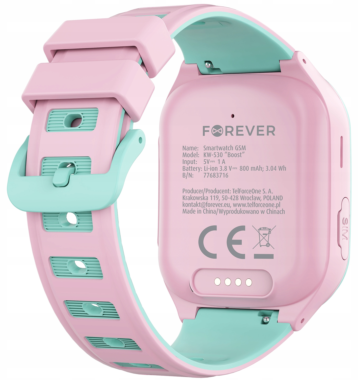 Smartklokke Forever Kids Boost KW-530 Call, Rosa