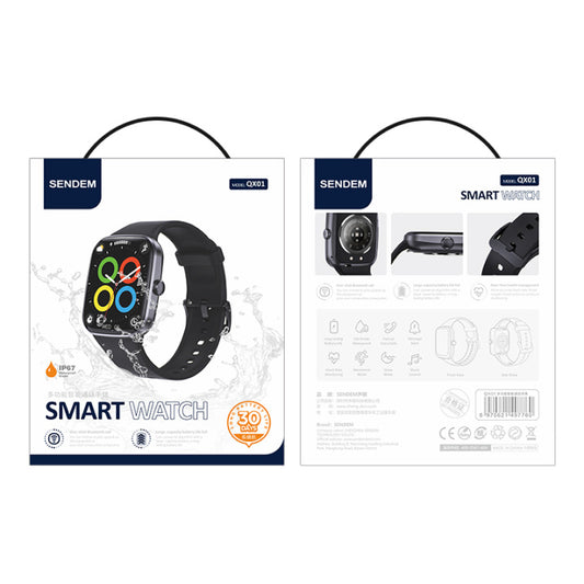 Smartklokke Sendem QX01, svart