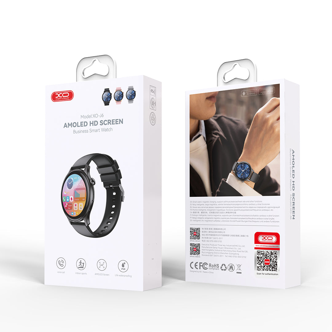 Smartwatch XO Design J6, Svart