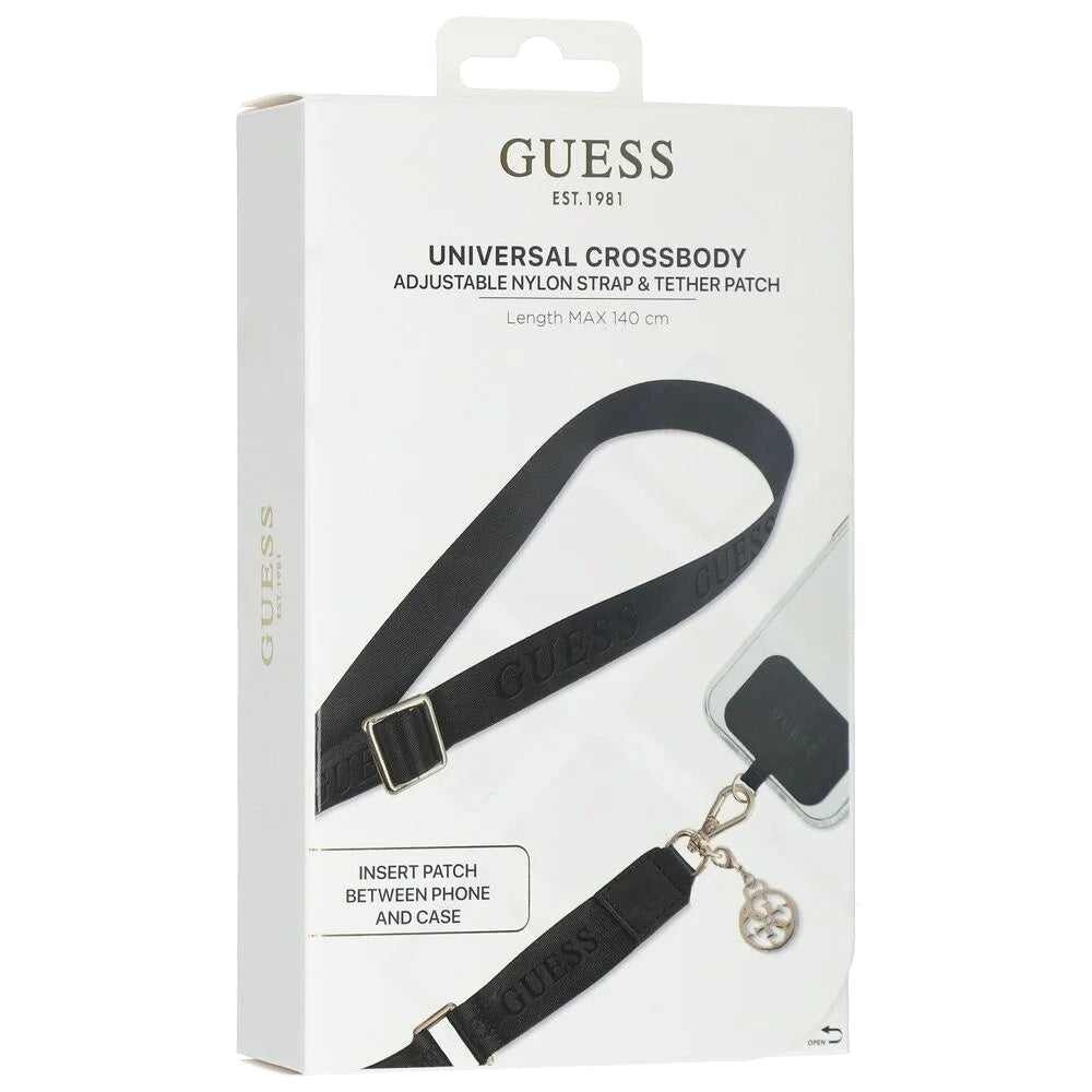 Guess Link Snap Telefon Snor, Svart