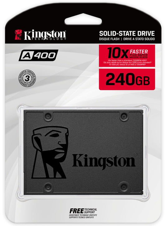 Solid State Drive (SSD) Kingston A400, 240GB, 2.5 tommer, SATA III SA400S37/240G