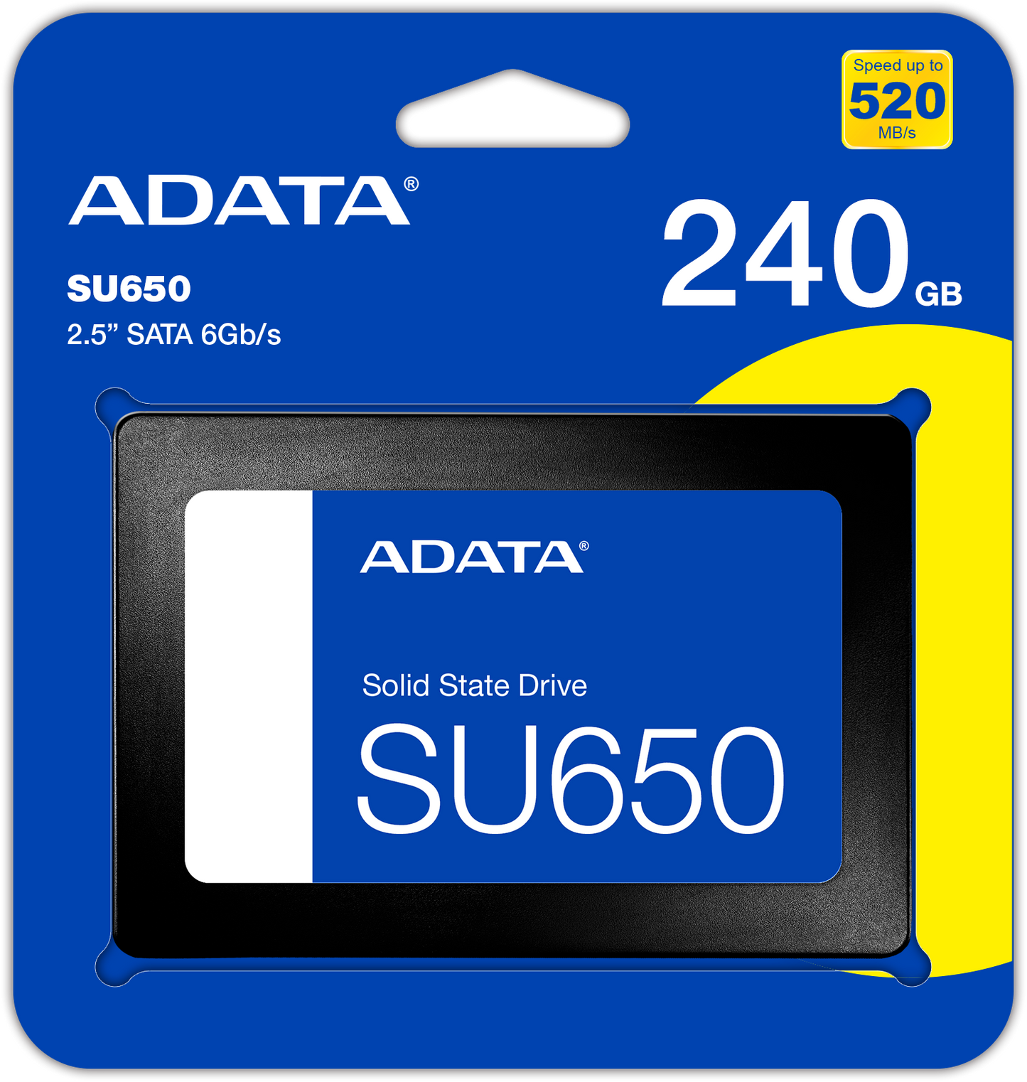 Solid State Drive (SSD) Adata SU650, 240GB, 2.5 tommer, SATA III ASU650SS-240GT-R