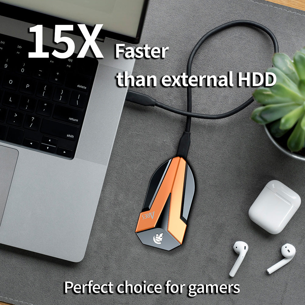 Solid State Drive (SSD Extern) Dato Ares Amber Shield, 4TB, Svart ARSASE-4TB