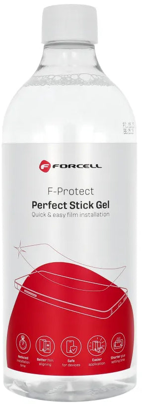 Forcell Perfect Stick Gel-løsning for påføring av beskyttelsesfolie av plast / silikon, 1l