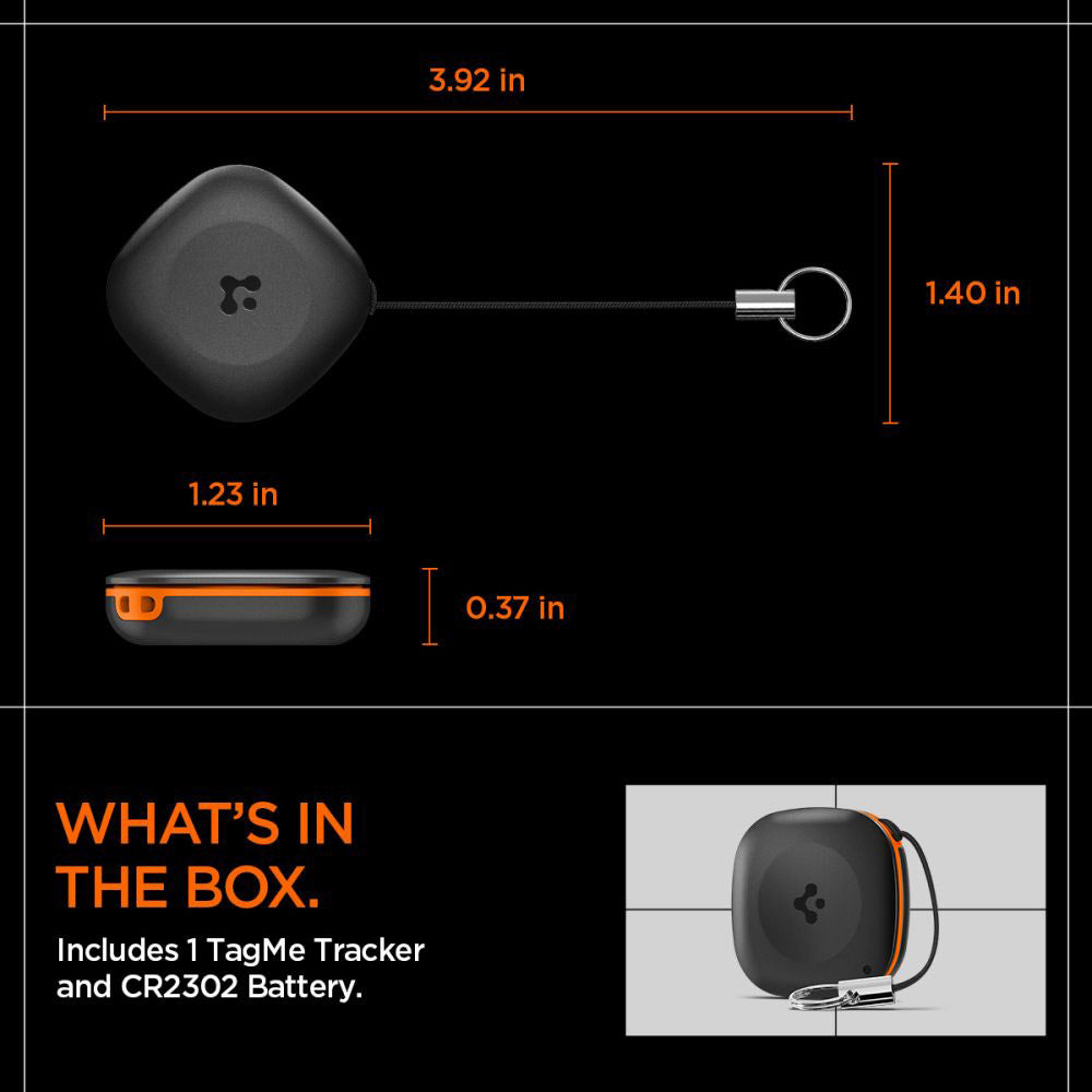Spigen SmartTag TagMe for iOS-serien, Svart